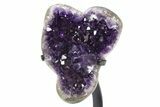 Amethyst Geode With Metal Stand - Uruguay #306905-3